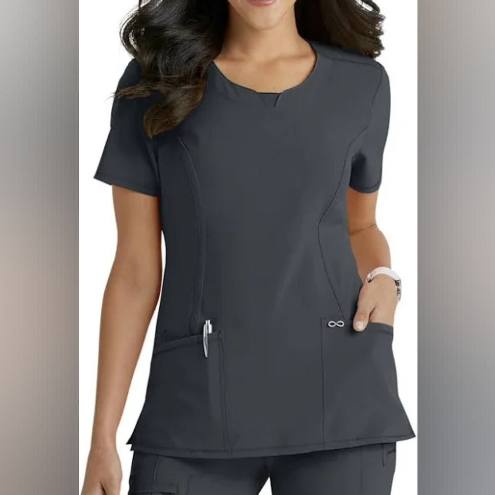 2 pair Medical scrubs gray Medium petite used